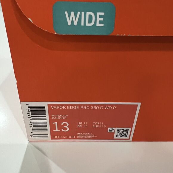 Size 13 Nike Vapor Edge Pro 360 Detachable Football Cleats White DO1143-100 main image 9